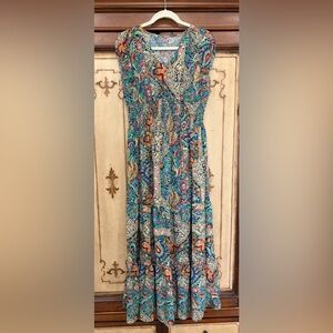 Colorful Paisley Maxi Dress - Gorgeous!